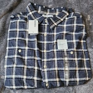Sonoma Navy and White Plaid Shirt XXL